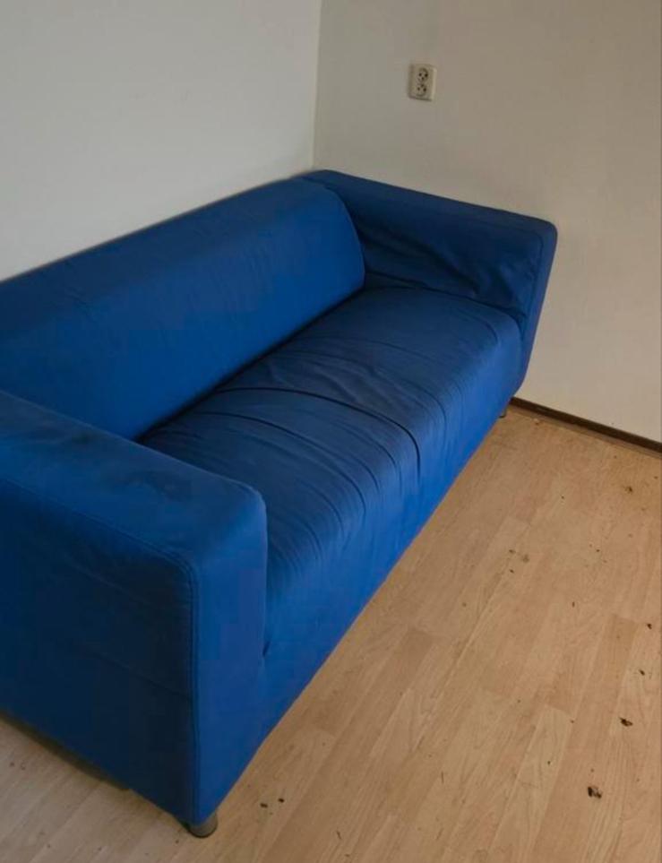 Klippan bank blauw, nieuwe hoezen zijn te koop, Ophalen, Zo goed als nieuw, Tweepersoons, Blauw