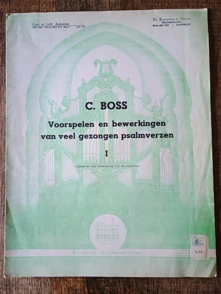 Klavarskribo C.Boss - Deel 1 - psalmen, Ophalen of Verzenden, Gebruikt, Orgel