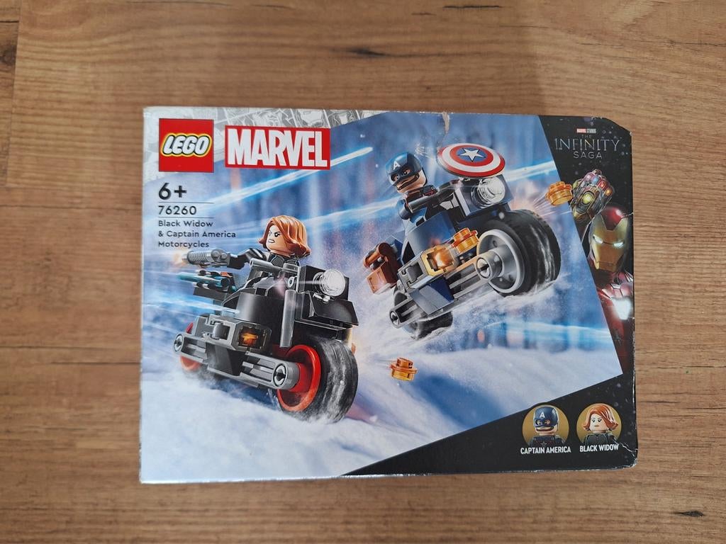 LEGO Marvel 76260 Black Widow & Captain America Motorfietsen, Inclusief minifiguren, Marvel, Lego, Nieuw