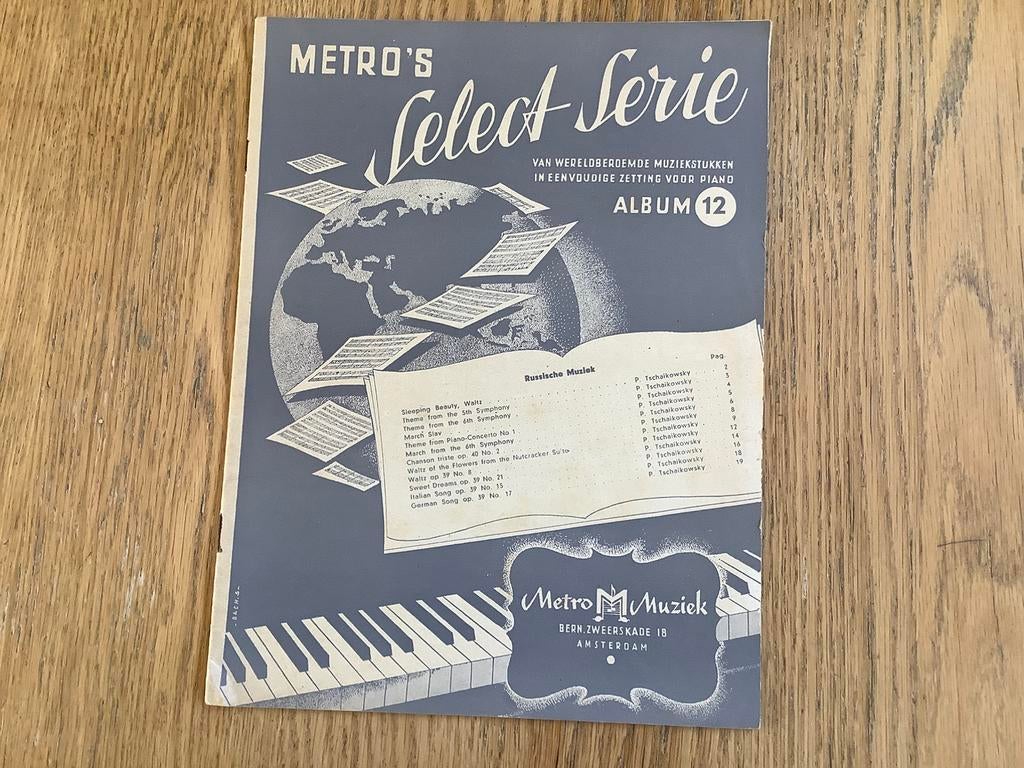 P.Tschaikowsky bladmuziek piano. Metro’s Select Serie 12., Muziek en Instrumenten, Bladmuziek, Ophalen of Verzenden, Artiest of Componist