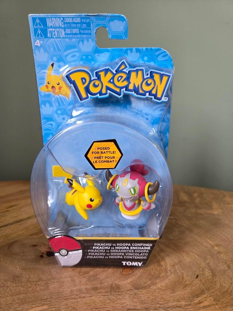 Pokémon Pikachu vs Hoopa Confined Figurenset TOMY, Kinderen en Baby's, Speelgoed | Actiefiguren, Nieuw, Ophalen of Verzenden