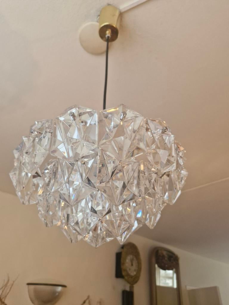 Kleine Kinkeldey kristallen  kroonluchter, Ophalen of Verzenden, Gebruikt, Glas, Vintage, Modern, Kristal