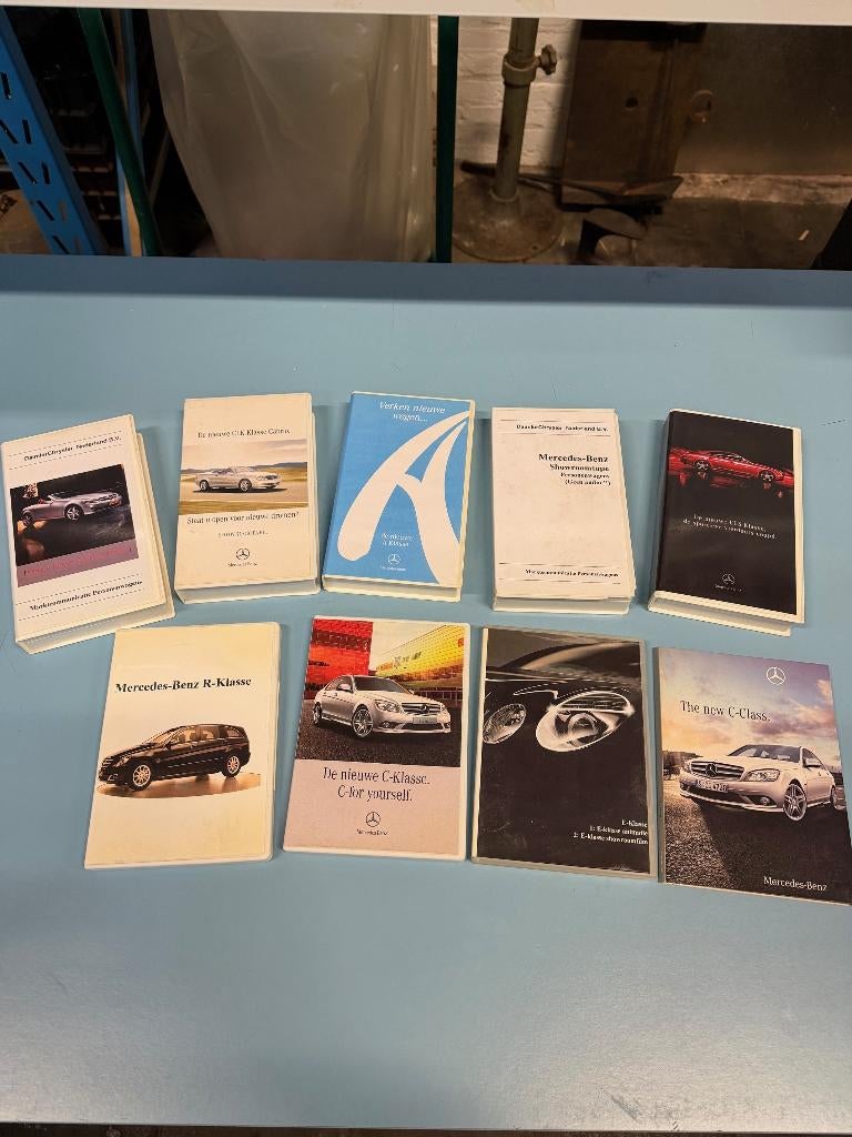 Partij Mercedes reclame handleidingen verkoop dvd vhs etc, Ophalen of Verzenden, Zo goed als nieuw, Auto's