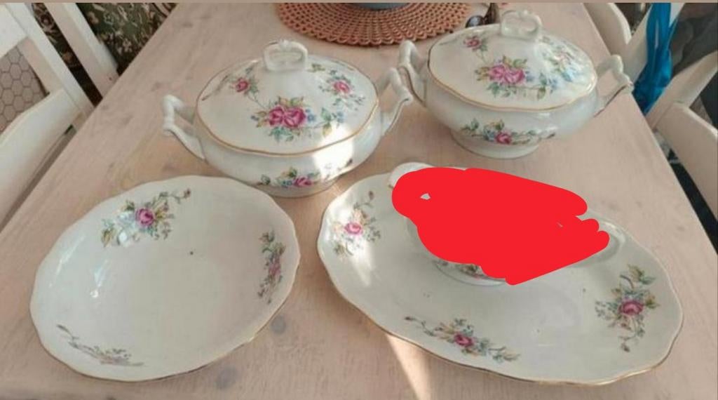 Leuk vintage/ antiek servies, Antiek en Kunst, Antiek | Servies compleet, Ophalen
