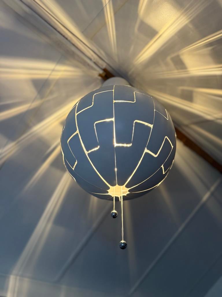 IKEA PS 2014 Hanglamp - Wit/Zilver, Modern Design, Ophalen of Verzenden, Zo goed als nieuw, Metaal, Minder dan 50 cm