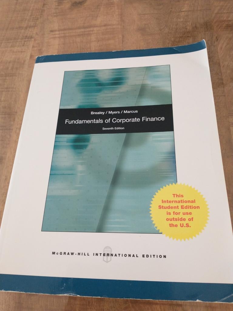 Fundamentals of Corporate Finance, Boeken, Ophalen of Verzenden, Zo goed als nieuw, Economie en Marketing, Diverse auteurs