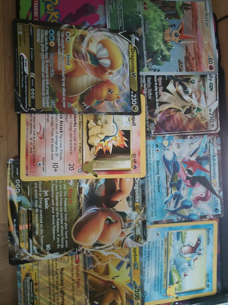 Pokemon collectie jumbo kaarten, Ophalen of Verzenden, Zo goed als nieuw, Meerdere kaarten, Foil