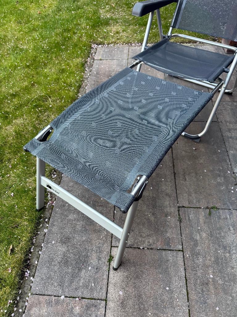 Dukdalf benen/voetensteun antraciet 2 stuks, Ophalen, Gebruikt, Campingstoel