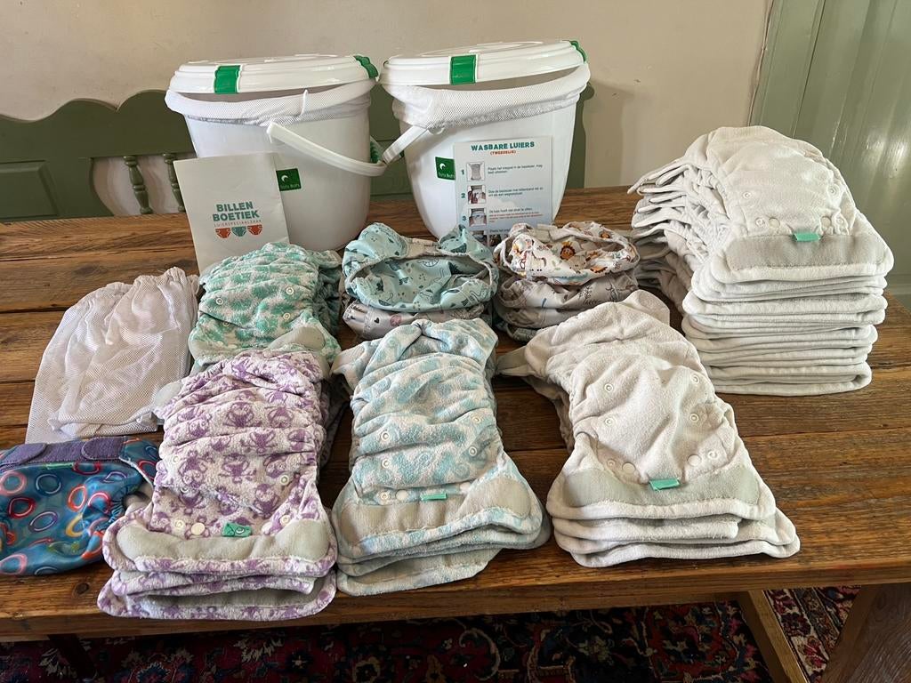 Wasbare Luiers Pakket Maat 1 & 2 (van nul tot zindelijk), Ophalen of Verzenden, Gebruikt