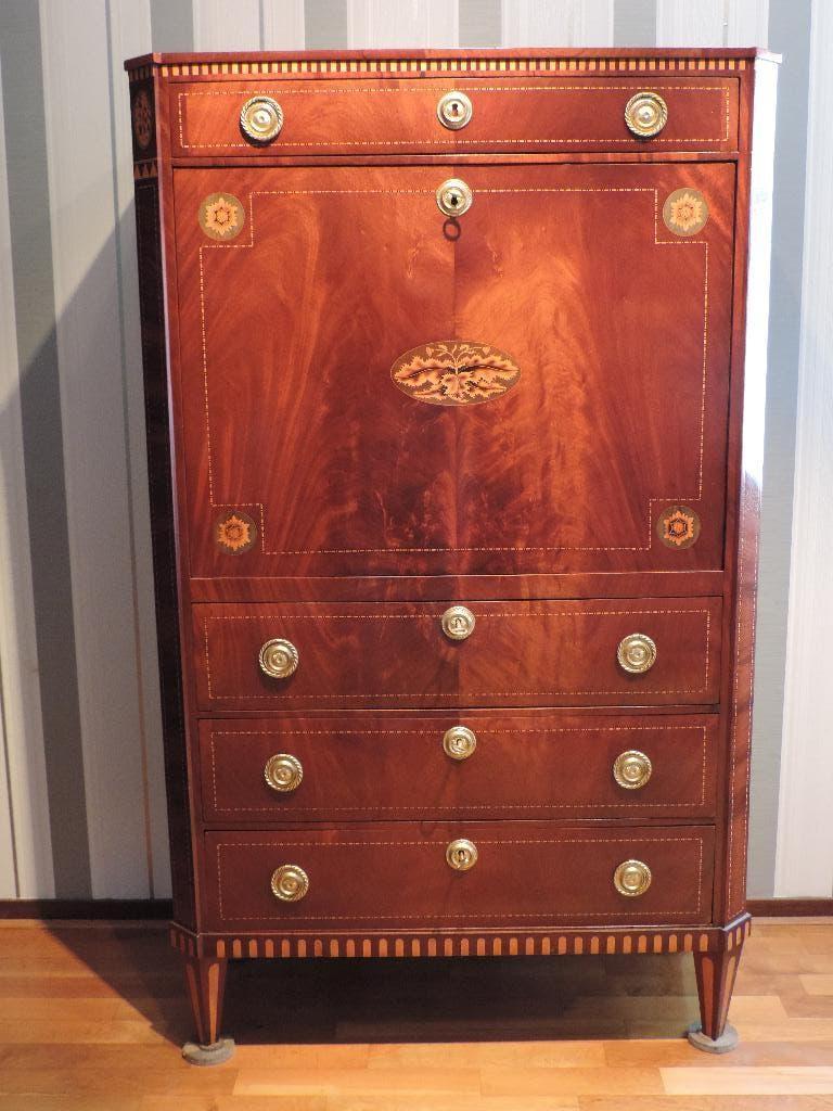 Cuba Mahonie Louis XVI Frankrijk, secretaire à abattant,, Ophalen