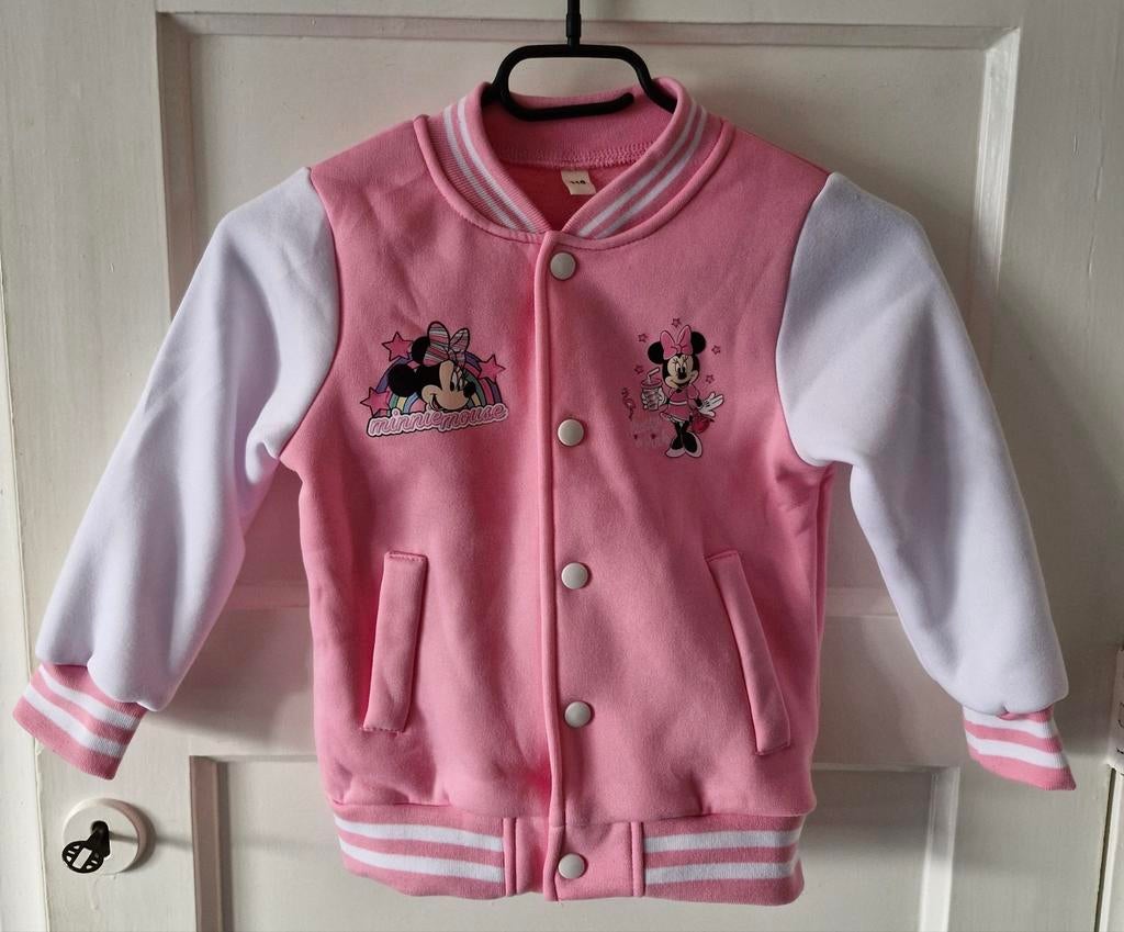 Minnie Mouse Bomberjack Roze/Wit voor Meisjes., Kinderen en Baby's, Kinderkleding | Overige, Ophalen of Verzenden, Zo goed als nieuw
