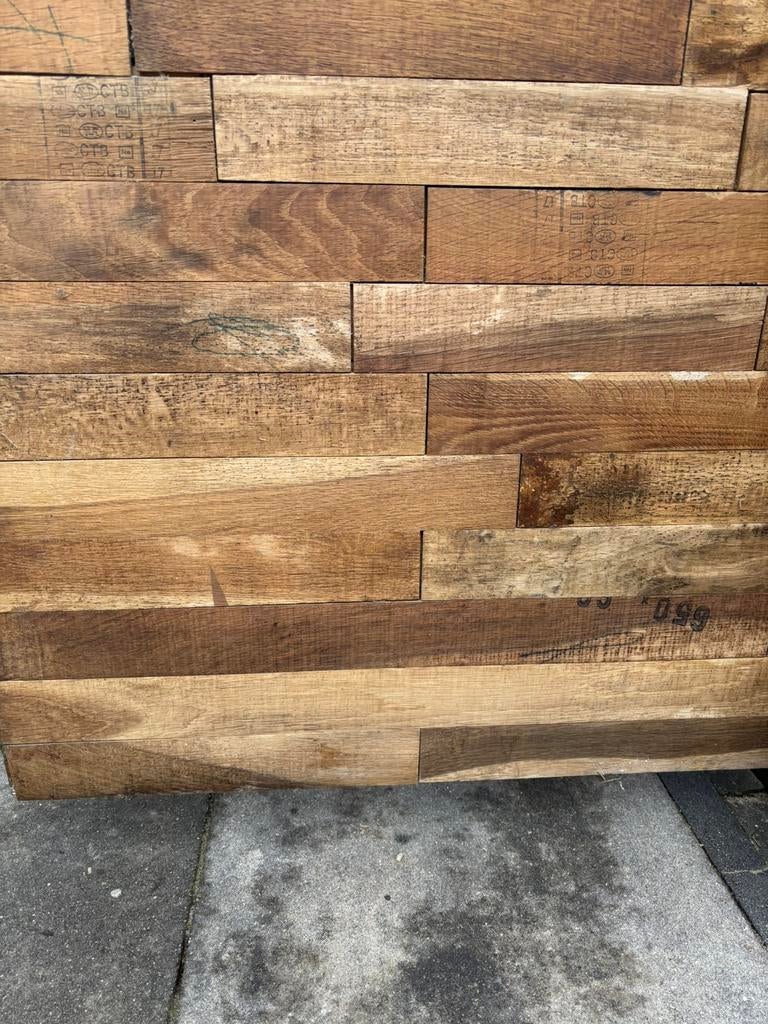 Rustiek Eiken hout pakket vloer plaat tafelblad vloerdelen, Ophalen, Gebruikt, 180 tot 250 cm, Planken
