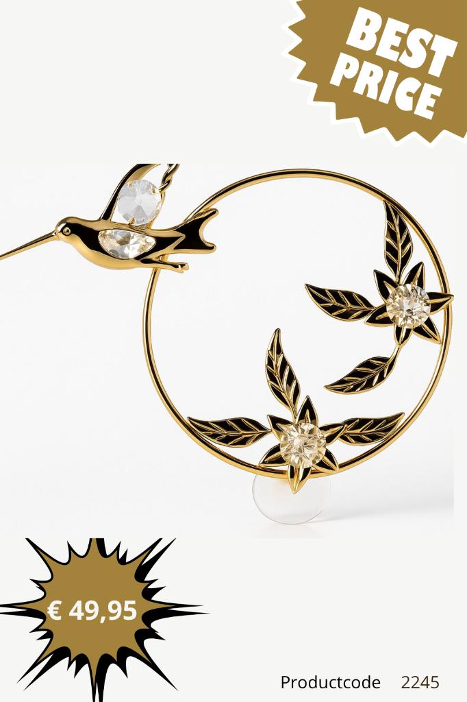 24K Vergulde Beeldjes met Kristal – Luxe Cadeau, Mvm detailhandel, Verzenden, Pjmink@casema.nl, Nieuw