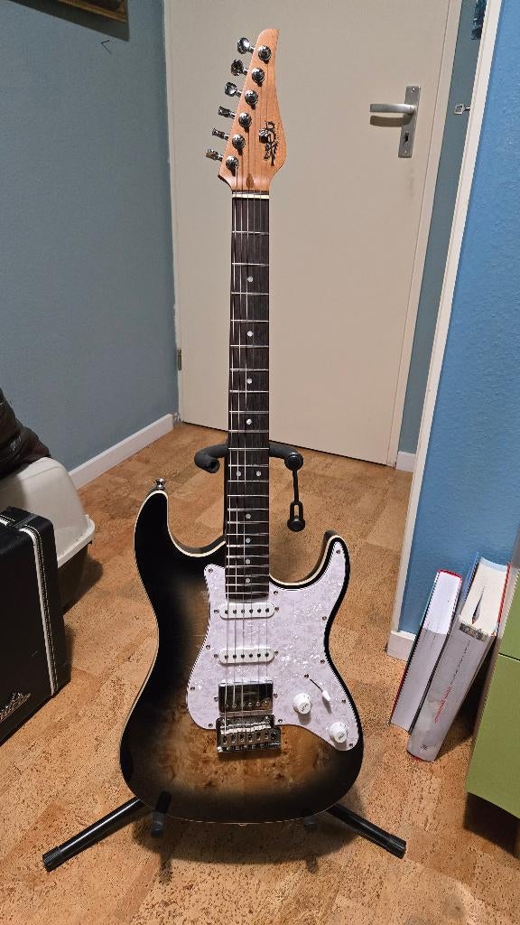 jet guitars  JS-450 QTBR stratocaster, Muziek en Instrumenten, Ophalen, Zo goed als nieuw, Solid body, Overige merken