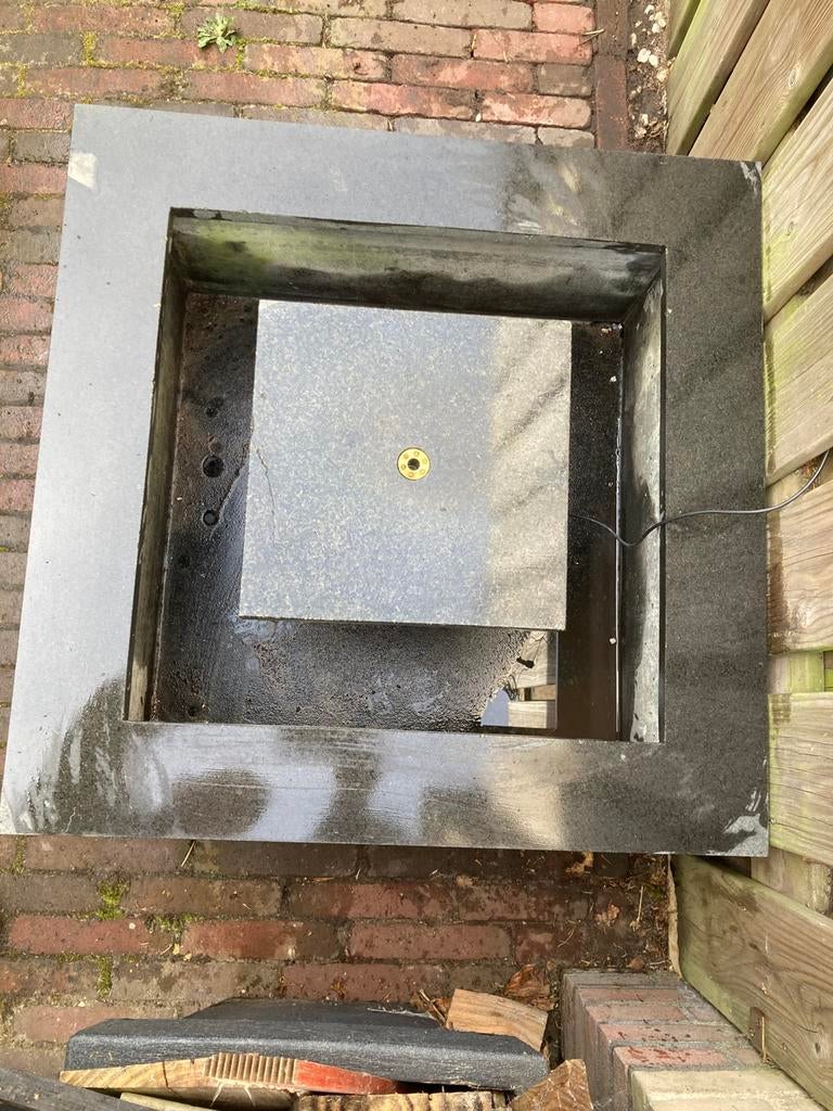 Natuurstenen Water Ornament met pomp en verlichting, Ophalen, Gebruikt