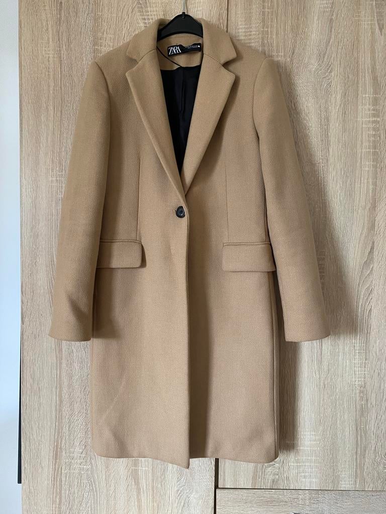 Prachtige mantel trenchcoat manteco jas Zara, Ophalen of Verzenden, Zo goed als nieuw, Maat 34 (XS) of kleiner, Beige