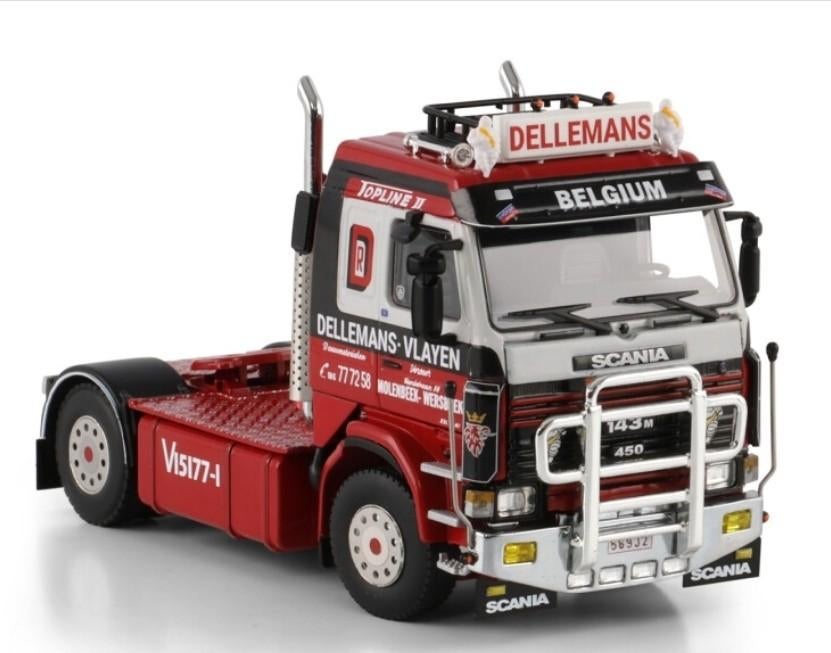 WSI SCANIA 143 M - DELLEMANS, Hobby en Vrije tijd, Modelauto's | 1:50, Wsi, ., Nieuw, Ophalen of Verzenden