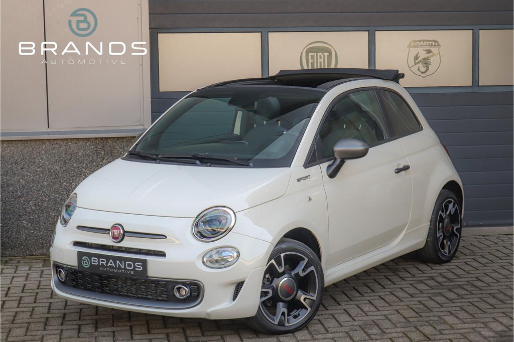 Fiat 500C 1.0 Hybrid Sport Vol opties Uniek Garantie, Gebruikt, Zwart, 4 stoelen, Leder en Stof