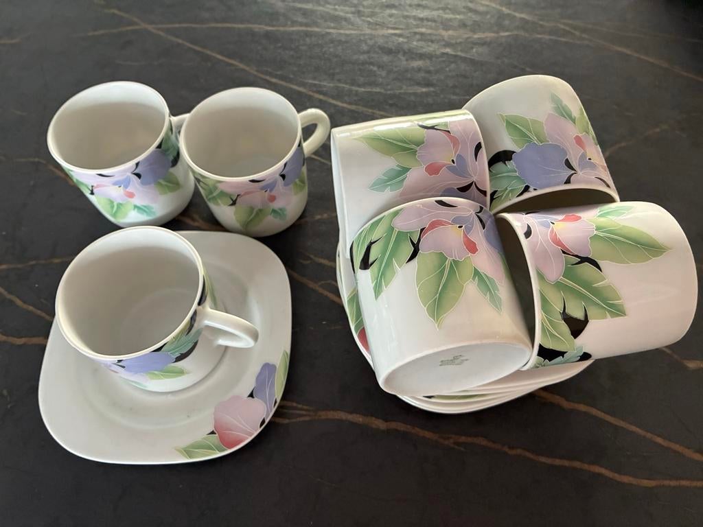 Vintage Scherzer Bavaria porseleinen kop en schotels, Ophalen