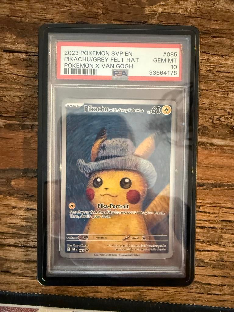 Pikachu van Gogh PSA 10, Ophalen, Zo goed als nieuw, Losse kaart