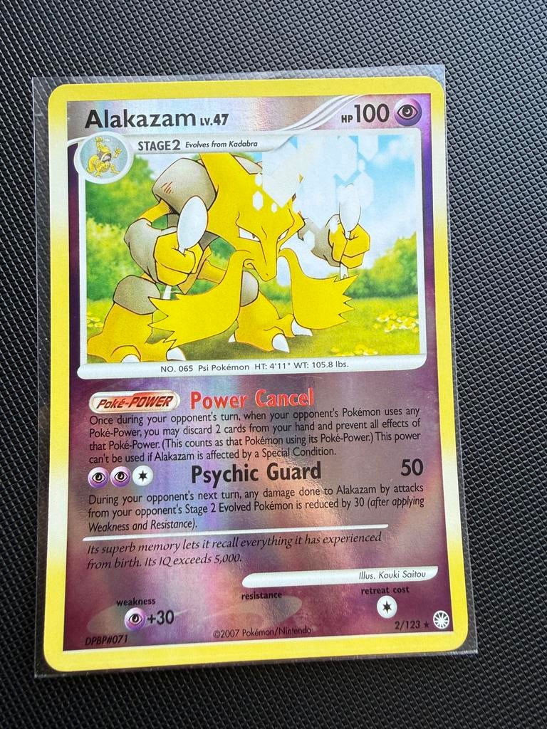 Alakazam lv.47 2 pokemonkaart, Ophalen of Verzenden, Zo goed als nieuw