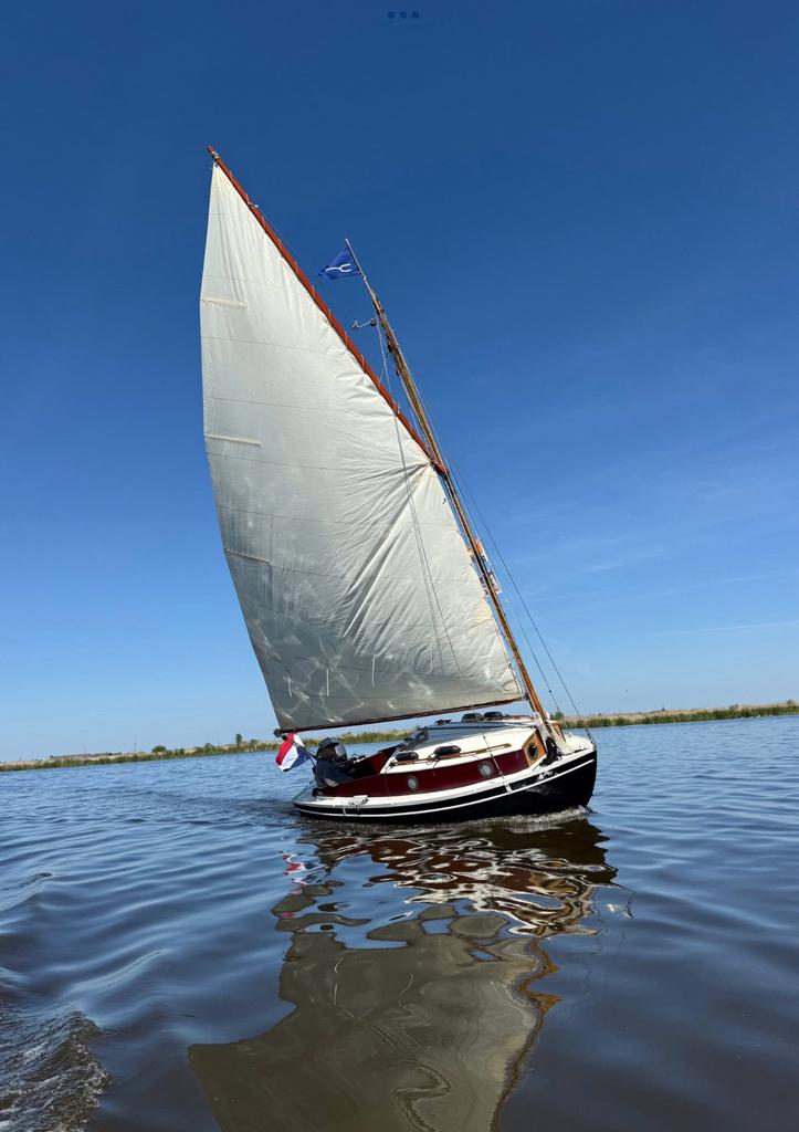 Zeilboot Catboat - Klassiek en Charmant, Watersport en Boten, Kajuitzeilboten en Zeiljachten, Gebruikt, Tourjacht of Cruiser, Hout