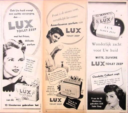 5 vintage advertenties reclames Lux zeep 1950 beauty, Ophalen of Verzenden, Gebruikt, Overige typen