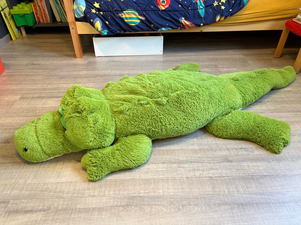 Mega Krokodil Knuffel - Groot en Zacht, Ophalen, Groen, Overige typen, Zo goed als nieuw