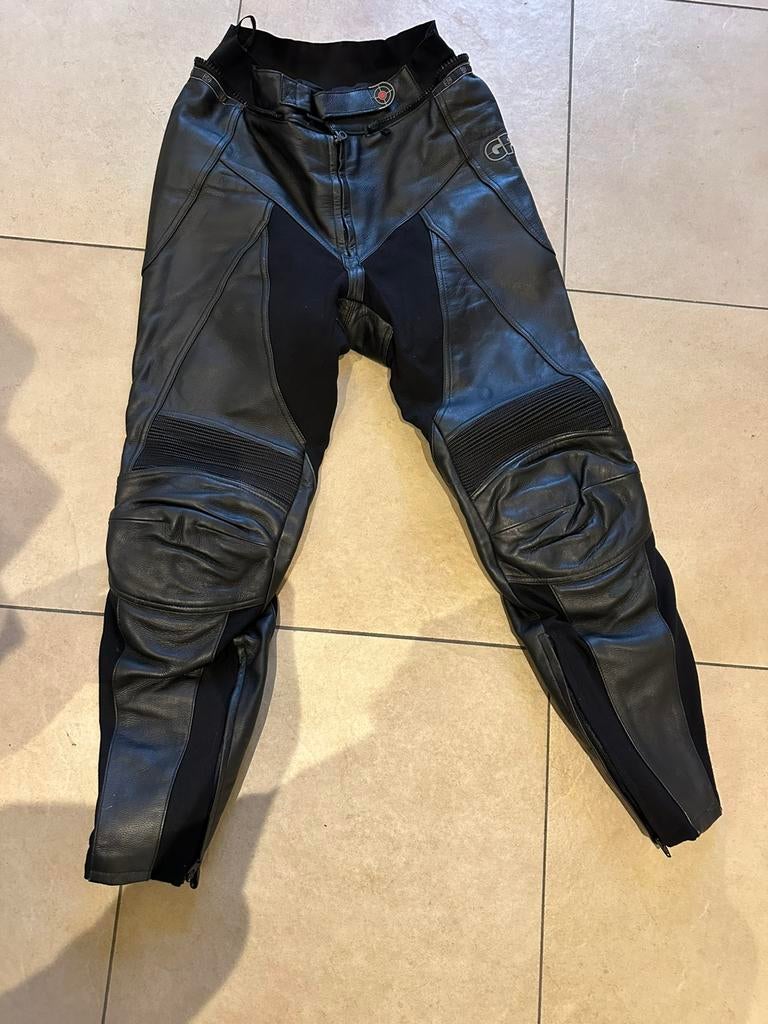 Leren motor broek leder lederen grid, Ophalen of Verzenden, Tweedehands, Dames, Broek | leer