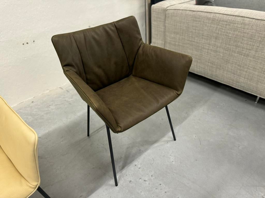 4 Nieuw Label Van den Berg Gustav Eetkamerstoel Leer, Bruin, Nieuw, Leer, Ophalen of Verzenden