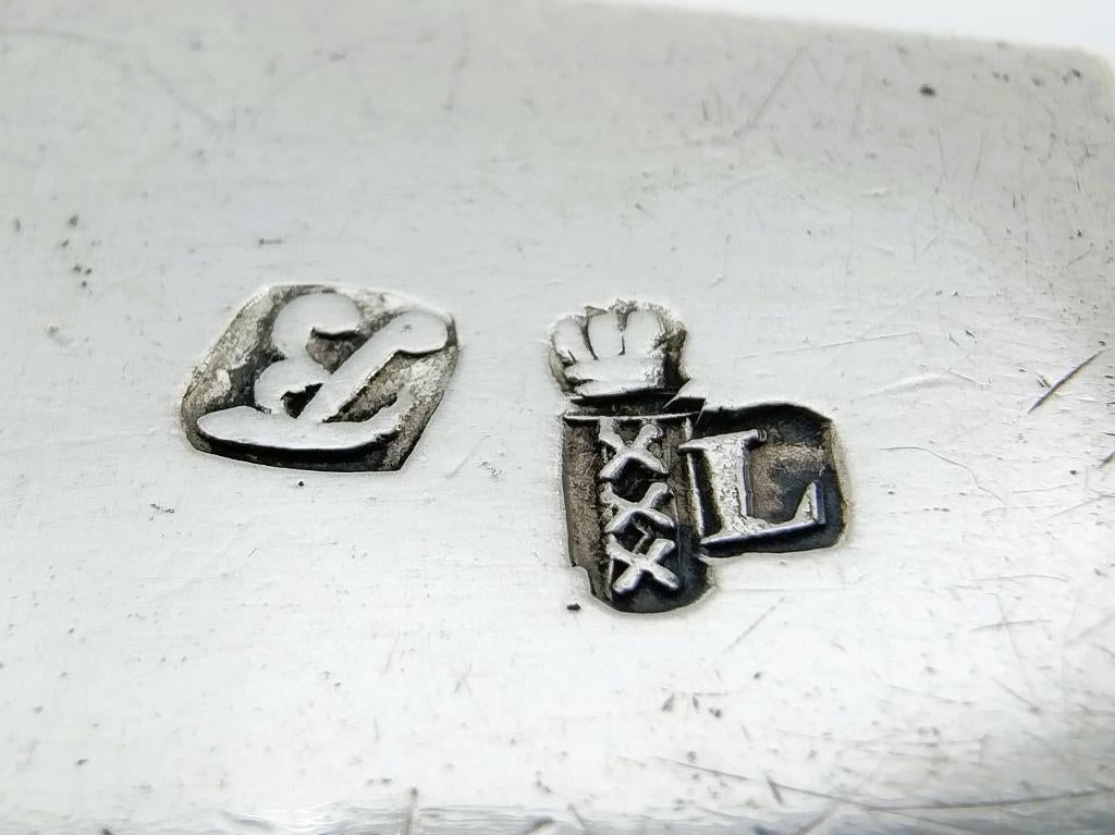 Zilveren miniatuur kolenschop, J. Borduur, Amsterdam, 1745, Verzenden, Zilver