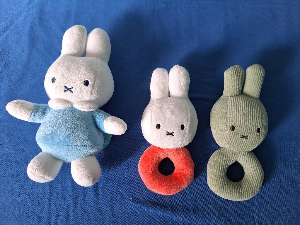 Nijntje rammelaars, knuffel en boekje, Ophalen of Verzenden, Zo goed als nieuw, Konijn