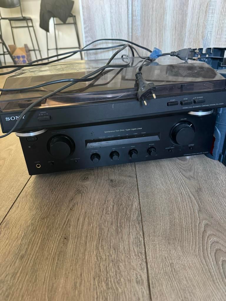 Sony Stereo Set met Platenspeler, Versterker en Speaker, Gebruikt, Sony, Speakers, Losse componenten