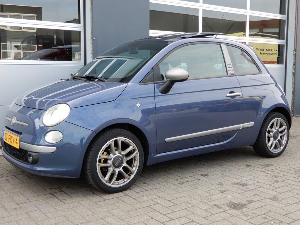 Fiat 500 1.2 By Diesel Automaat/Panoramadak/Clima, Auto's, Euro 5, Gebruikt, 4 cilinders, Leder en Stof