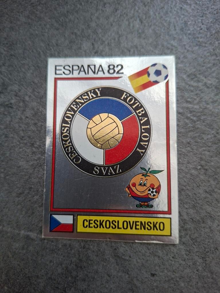 Panini sticker WK 82 Espana. Embleem Tjechoslowakije., Verzenden, Zo goed als nieuw, Plaatje
