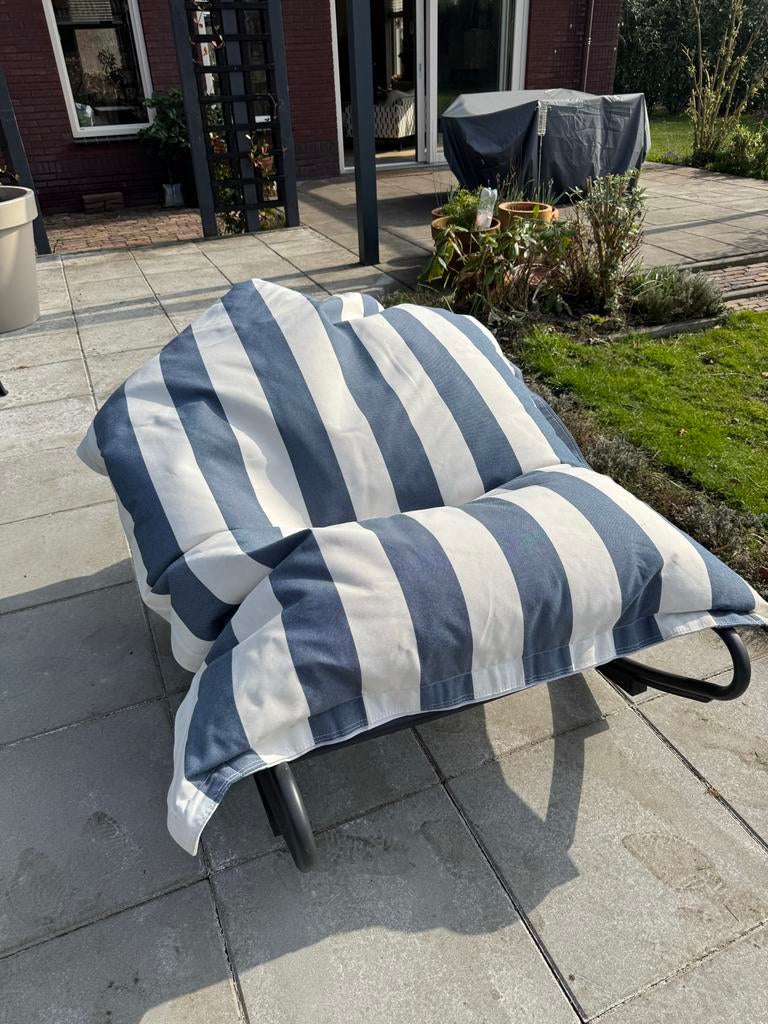 Fatboy Rock & Roll twee schommelstoelen met kussen, Tuin en Terras, Tuinstoelen, Gebruikt, Metaal, Ophalen