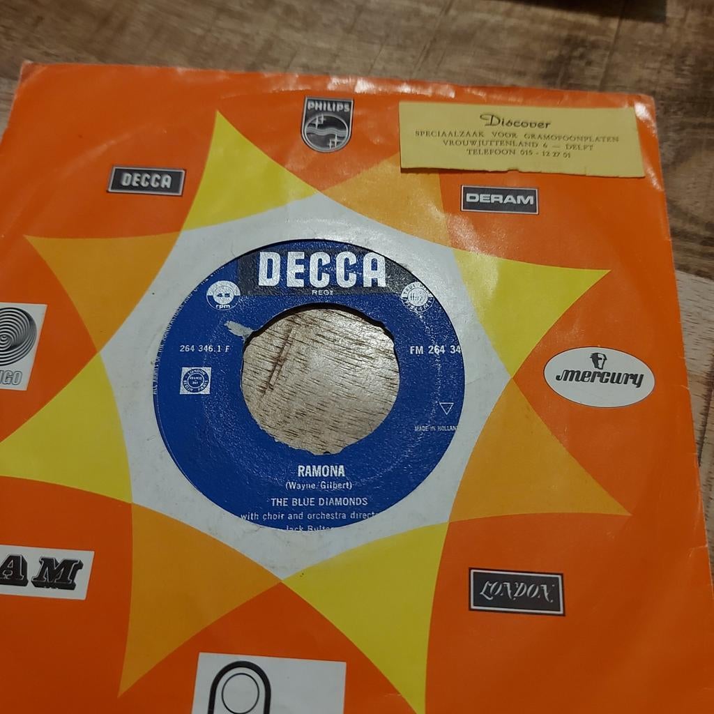 The blue diamonds  / ramona, Ophalen of Verzenden, Gebruikt, Pop