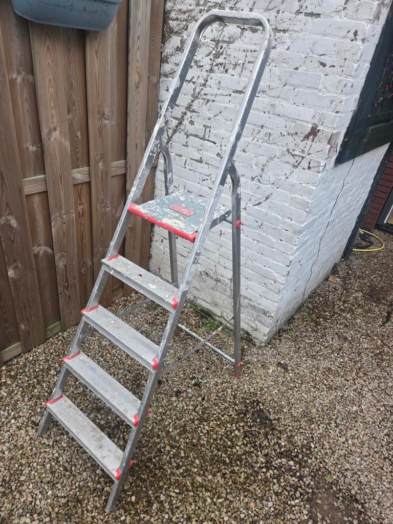 Stevige aluminium trap met 5 treden, Ophalen, Gebruikt