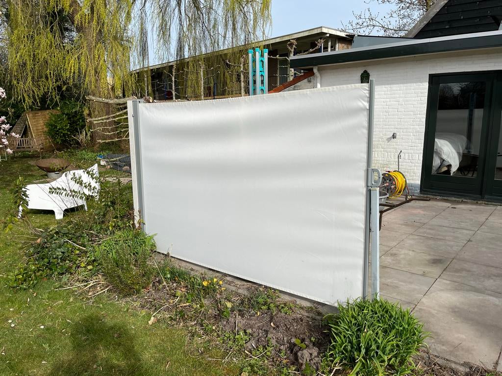 Wit privacyscherm/windscherm voor tuin of balkon, Ophalen, Gebruikt, Overige materialen, Overige typen