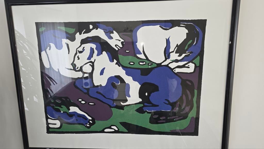 Ingelijste abstracte kunstprint, Antiek en Kunst, Kunst | Schilderijen | Modern, Ophalen