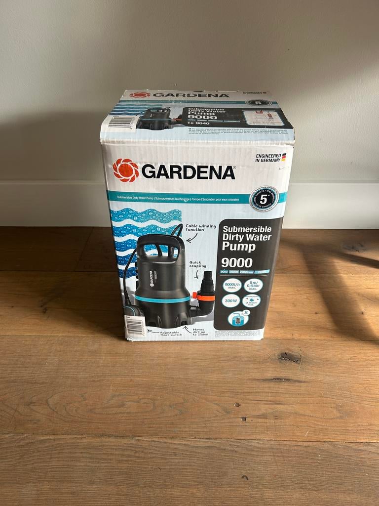 Gardena Dompelpomp 9000, Ophalen, Zo goed als nieuw, Elektrisch, Dompelpomp