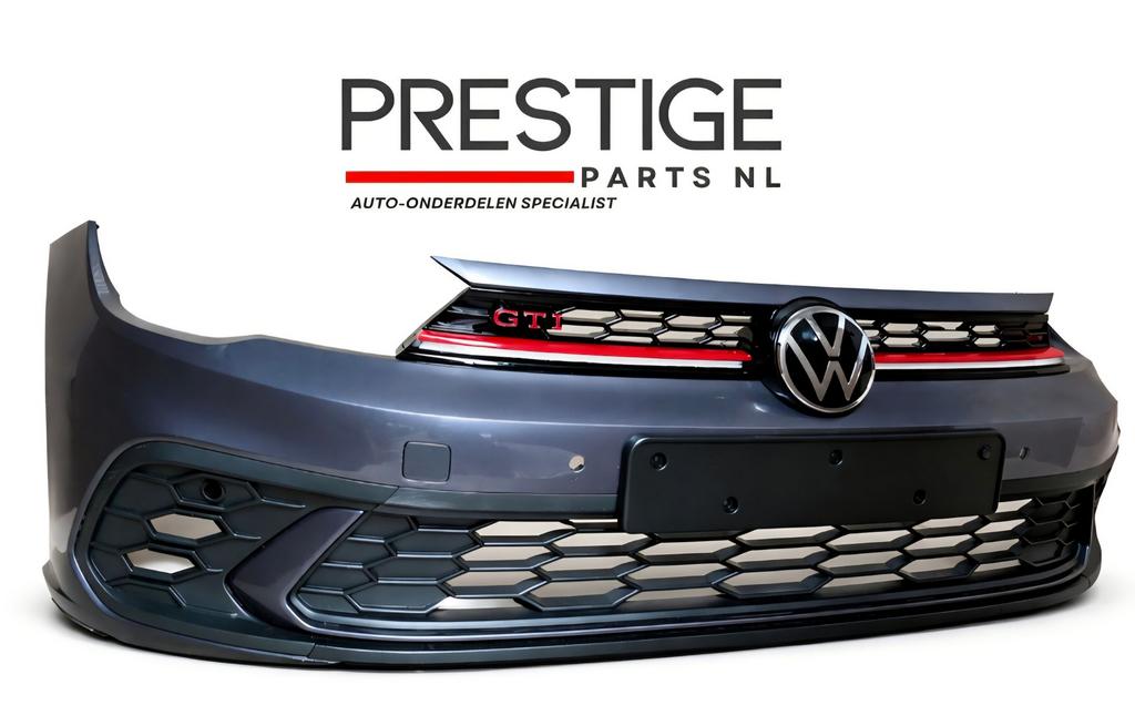 Voorbumper VW Polo 2G AW Facelift GTI LED GRILL PDC bj.2022-, Gebruikt, -, Voor, Ophalen of Verzenden