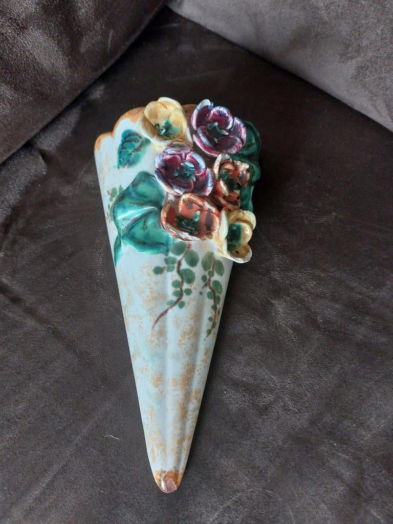 Vintage wandvaas Gouda zuid Holland, Antiek en Kunst, Ophalen of Verzenden