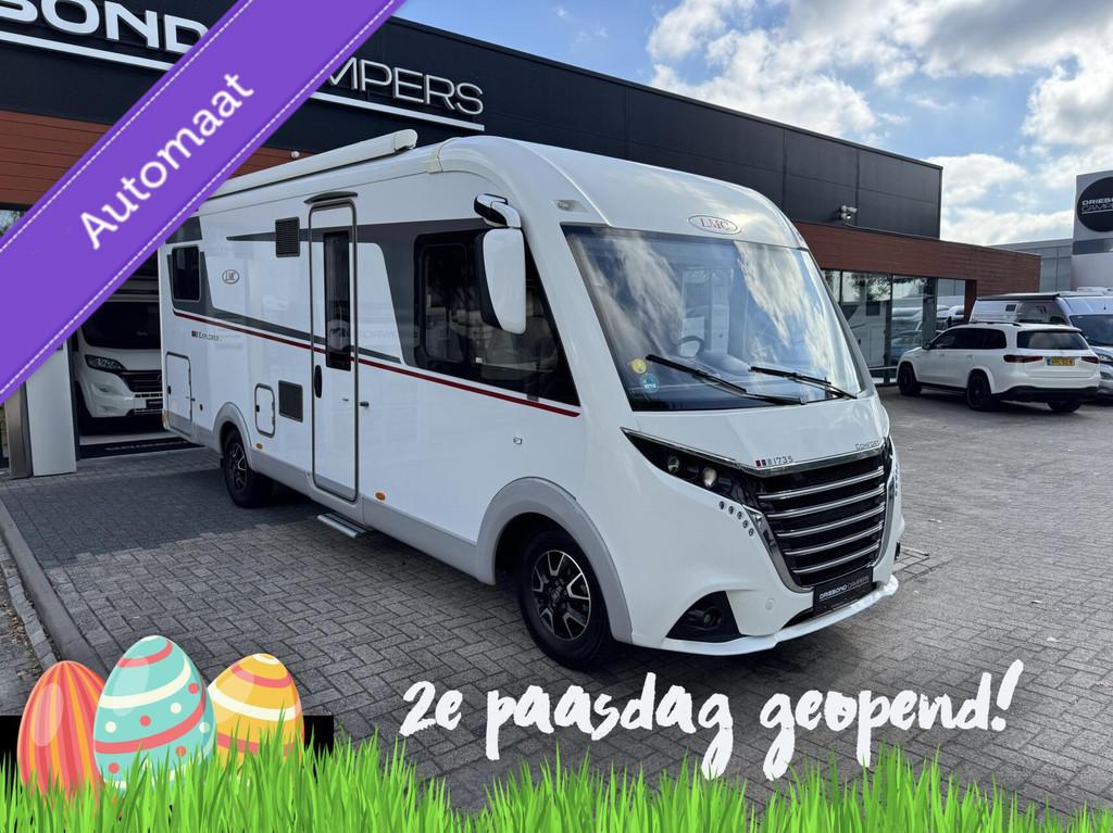 Lmc I735 Explorer Automaat Enkele Bedden Hefbed Zonnepaneel, Caravans en Kamperen, Campers, Airbags, 7 tot 8 meter, Bedrijf, Diesel