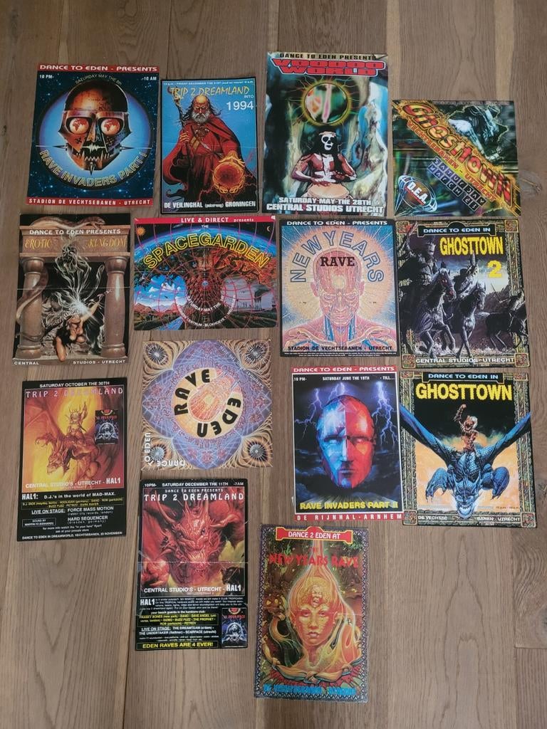 Dance to eden flyers ( hardcore gabber thunderdome ), Ophalen of Verzenden
