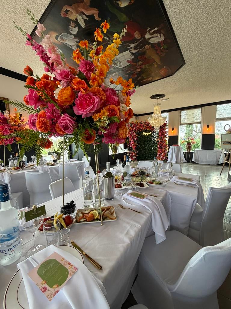 Luxe Bloemen Backdrop Verhuur voor Evenementen, Ophalen of Verzenden, Zo goed als nieuw