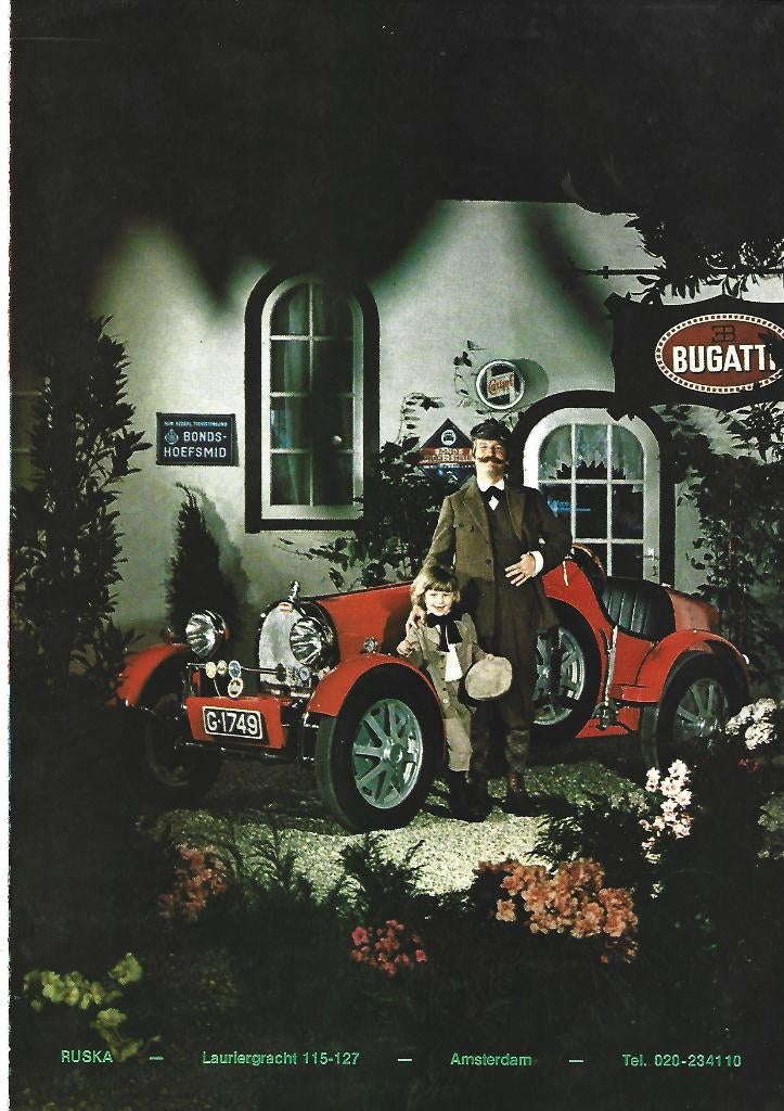 Bugatti 35 B Ruska brochure folder auto kitcar, Ophalen of Verzenden, Zo goed als nieuw, Overige merken