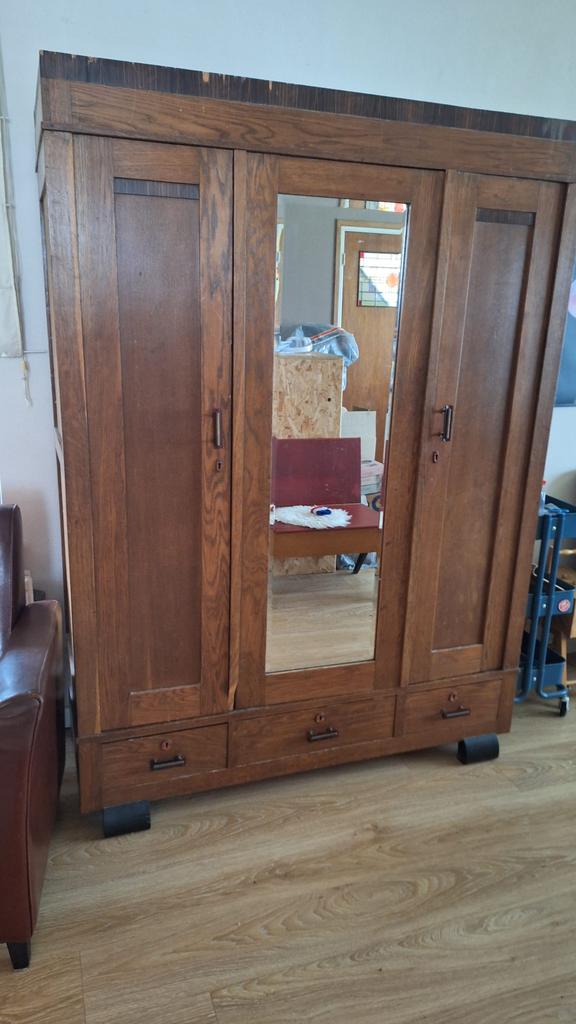 Antieke vintage linnenkast / garderobe / kleding, Ophalen