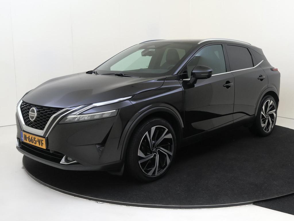 Nissan Qashqai 1.3 MHEV Xtronic Tekna Plus AUTOMAAT | NAVIGA, Euro 6, Zwart, Qashqai, Adaptive Cruise Control