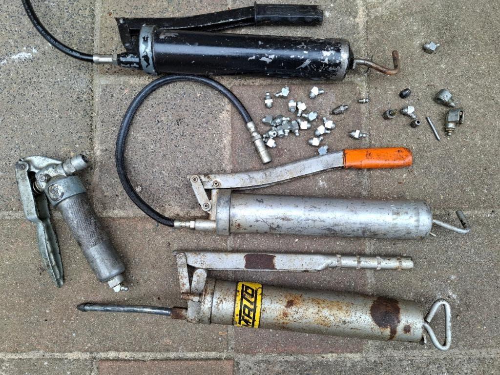 4 vetspuiten, Pressol, Mato, Lincoln Saint Louis, Ophalen of Verzenden, Gebruikt